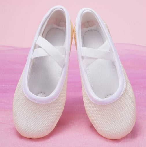 Breathable Mesh Girls Ballet Dance Shoes Soft Sole Elastic Ballet Practice Performance Shoes Model B25