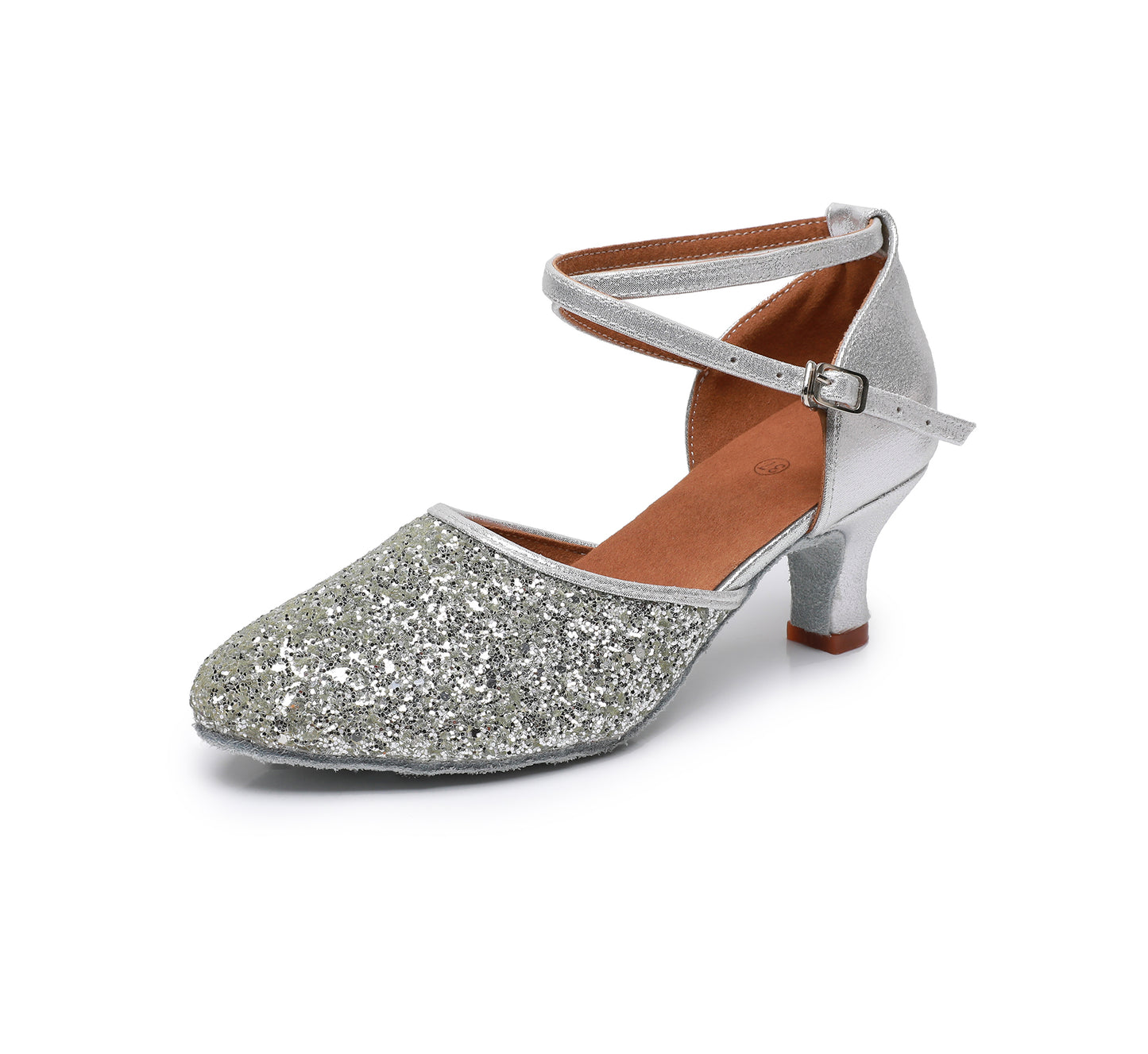 Elegant women’s Latin dance shoes with kitten heel designed for performance