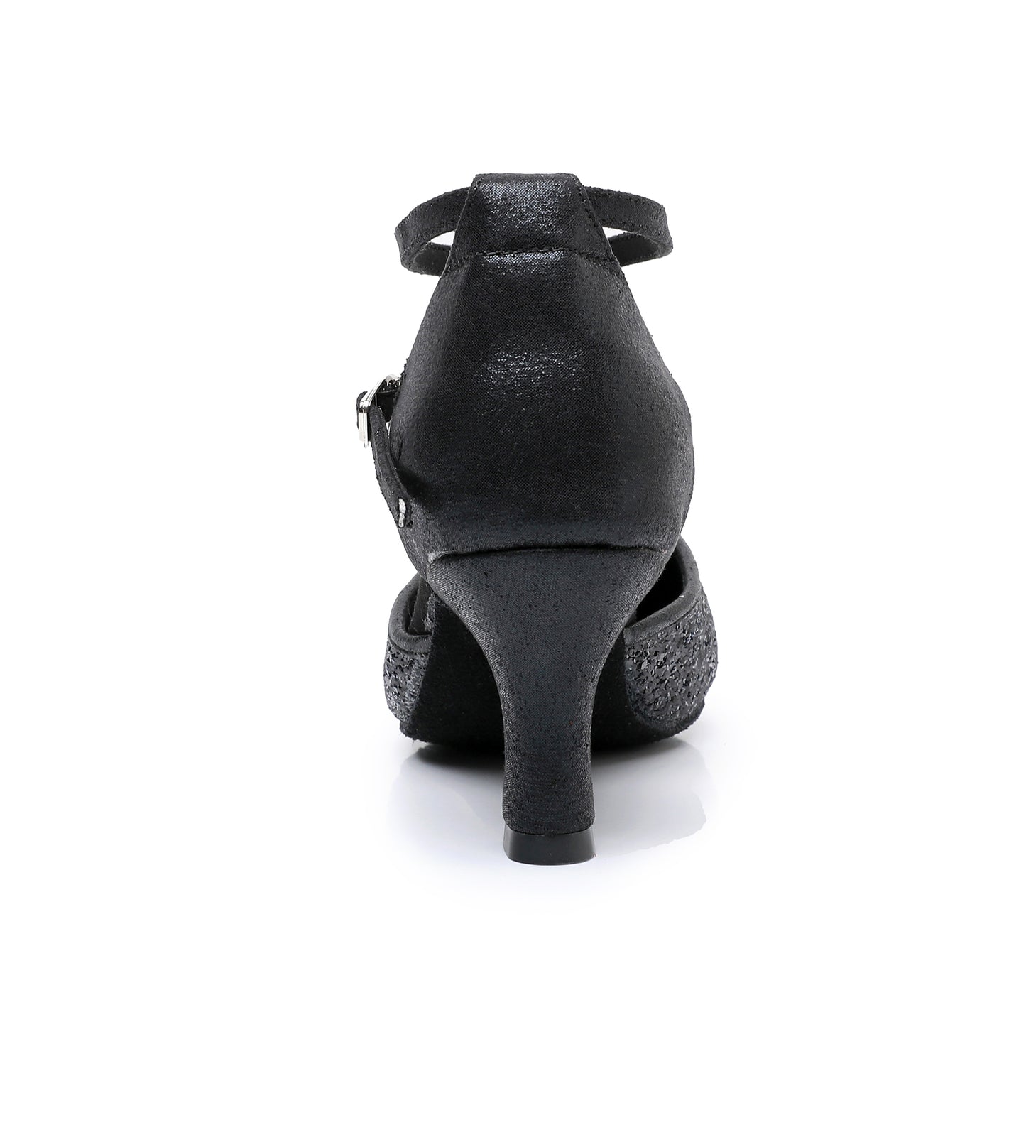 Women’s Sequined Leather Latin Dance Shoes – Pointed Toe Kitten Heel (Model A11)