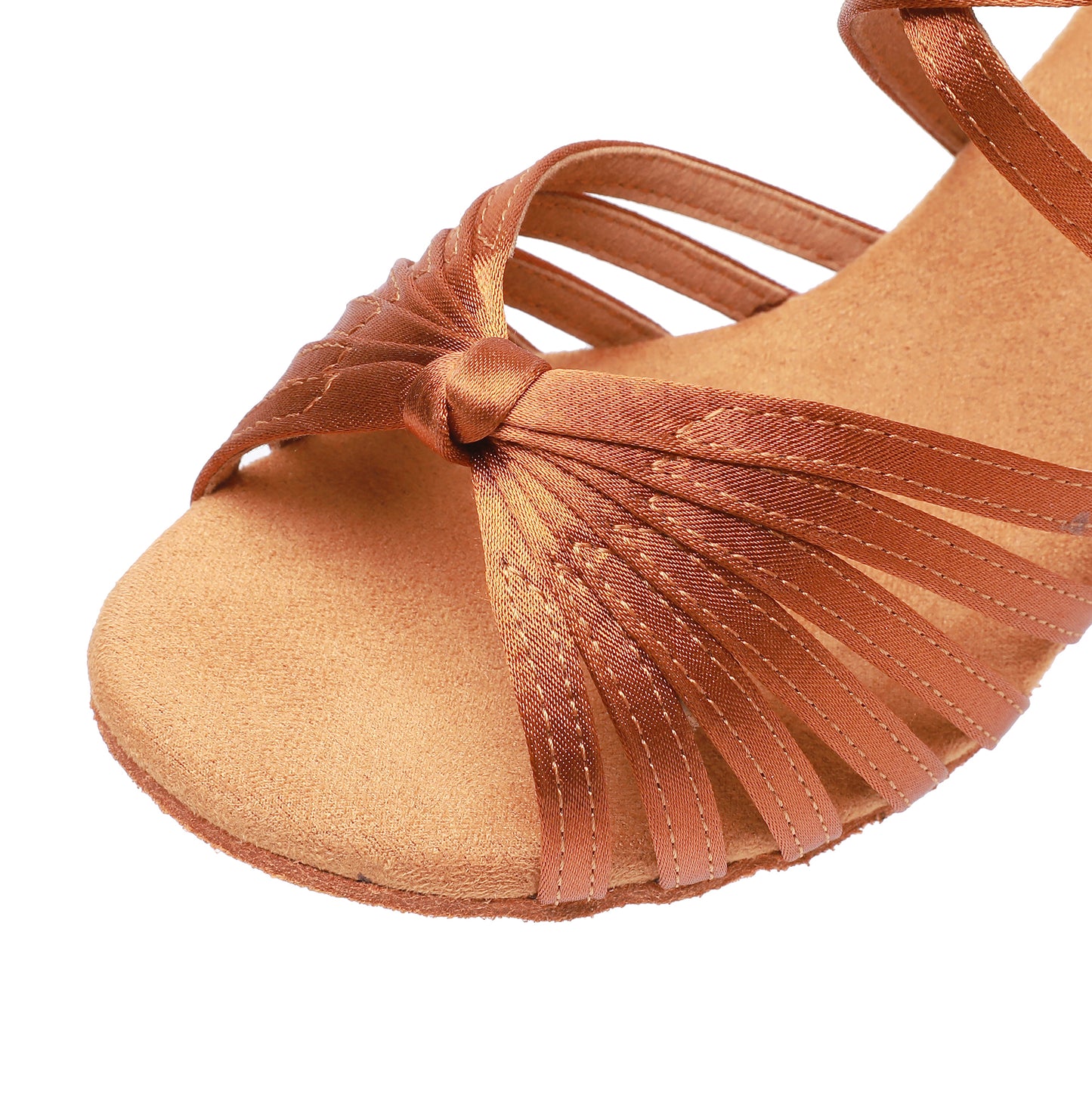 Women’s Open Toe Latin Dance Shoes – Suede Sole for Salsa & Ballroom (Model A13D)