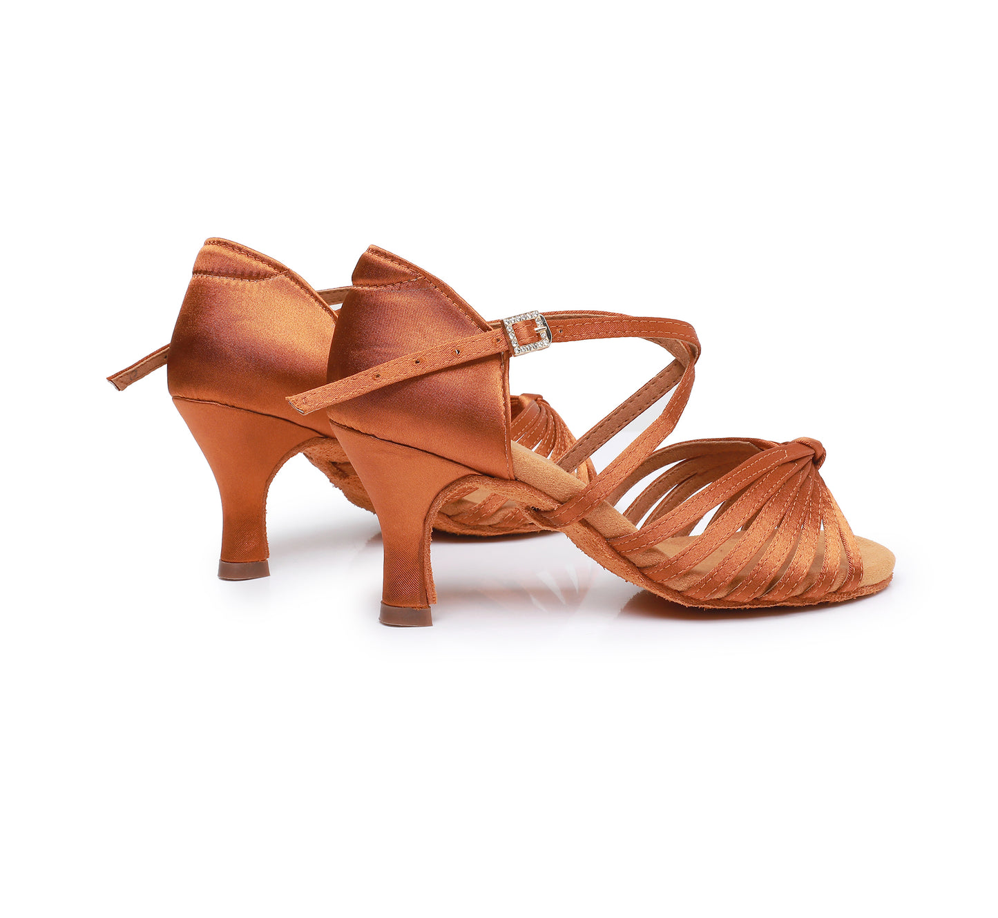 Women’s Open Toe Latin Dance Shoes – Suede Sole for Salsa & Ballroom (Model A13D)