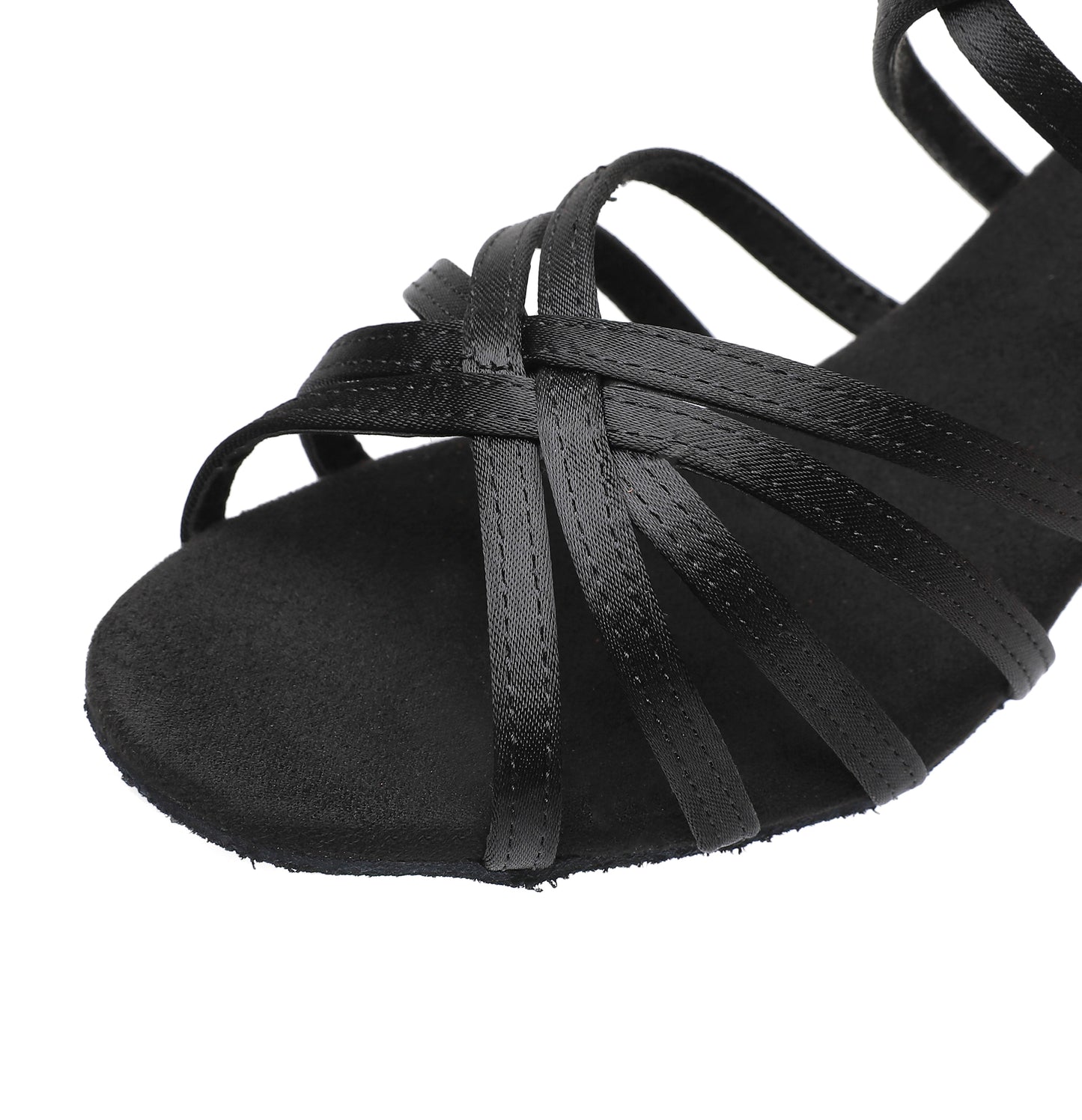 Women’s Latin Dance Shoes – Stable Heel & Suede Sole for Performance (Model A01D)