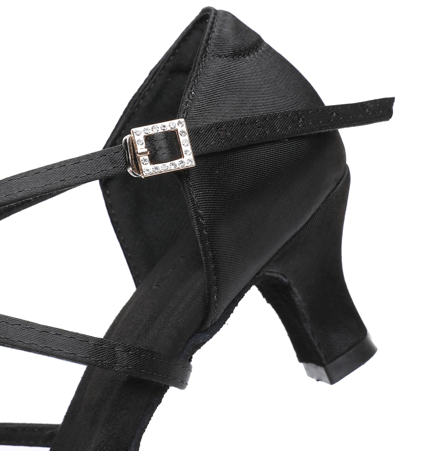 Secure strap and upper detail on women’s Latin dance shoes