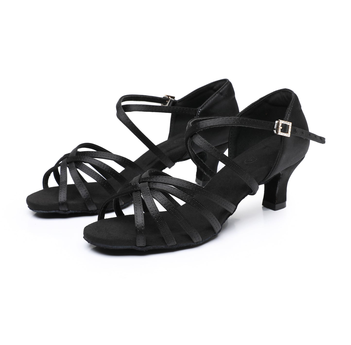 Women’s Latin Dance Shoes – Stable Heel & Suede Sole for Performance (Model A01D)