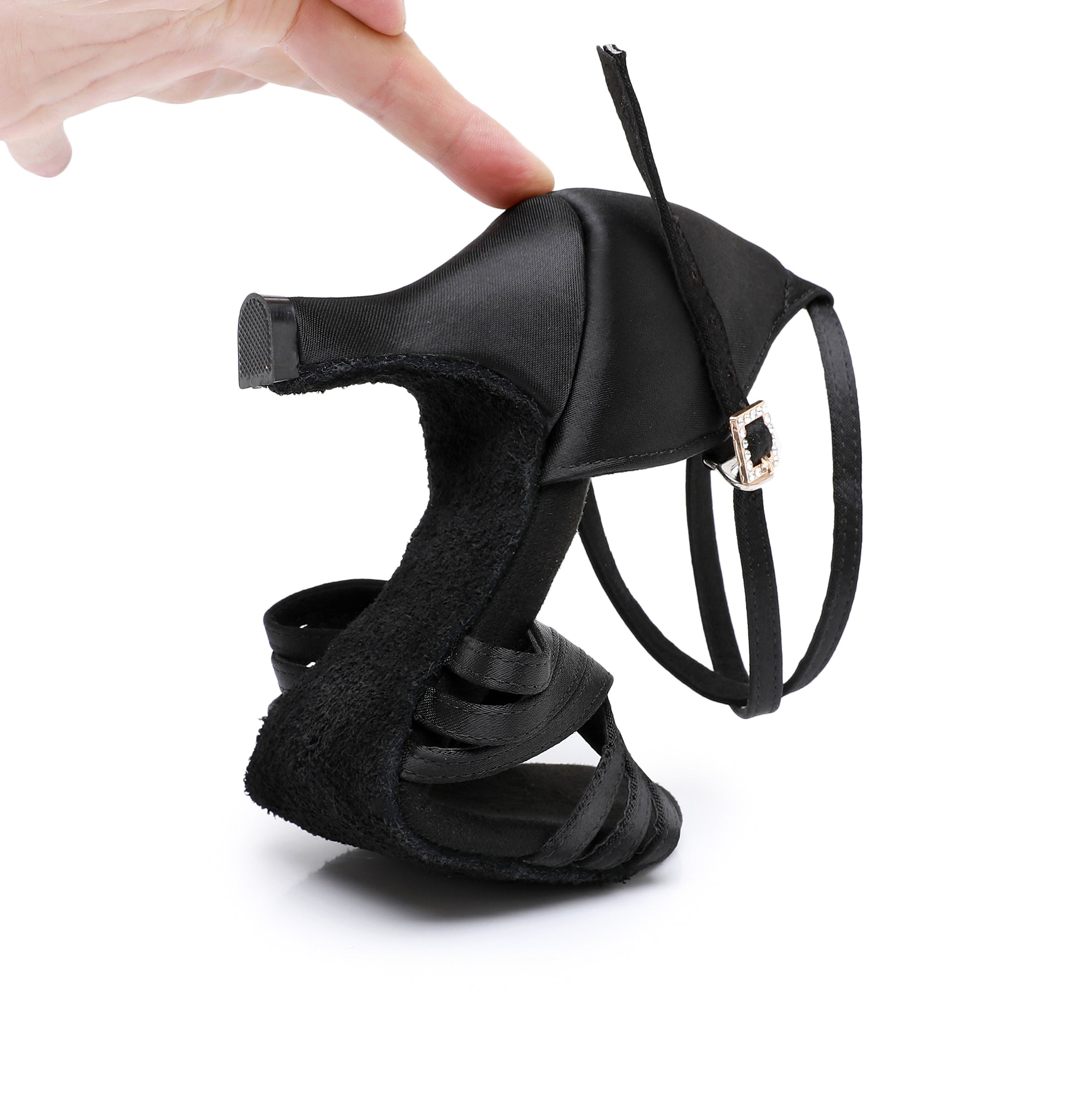 Professional women’s Latin dance shoes designed for indoor dance floors