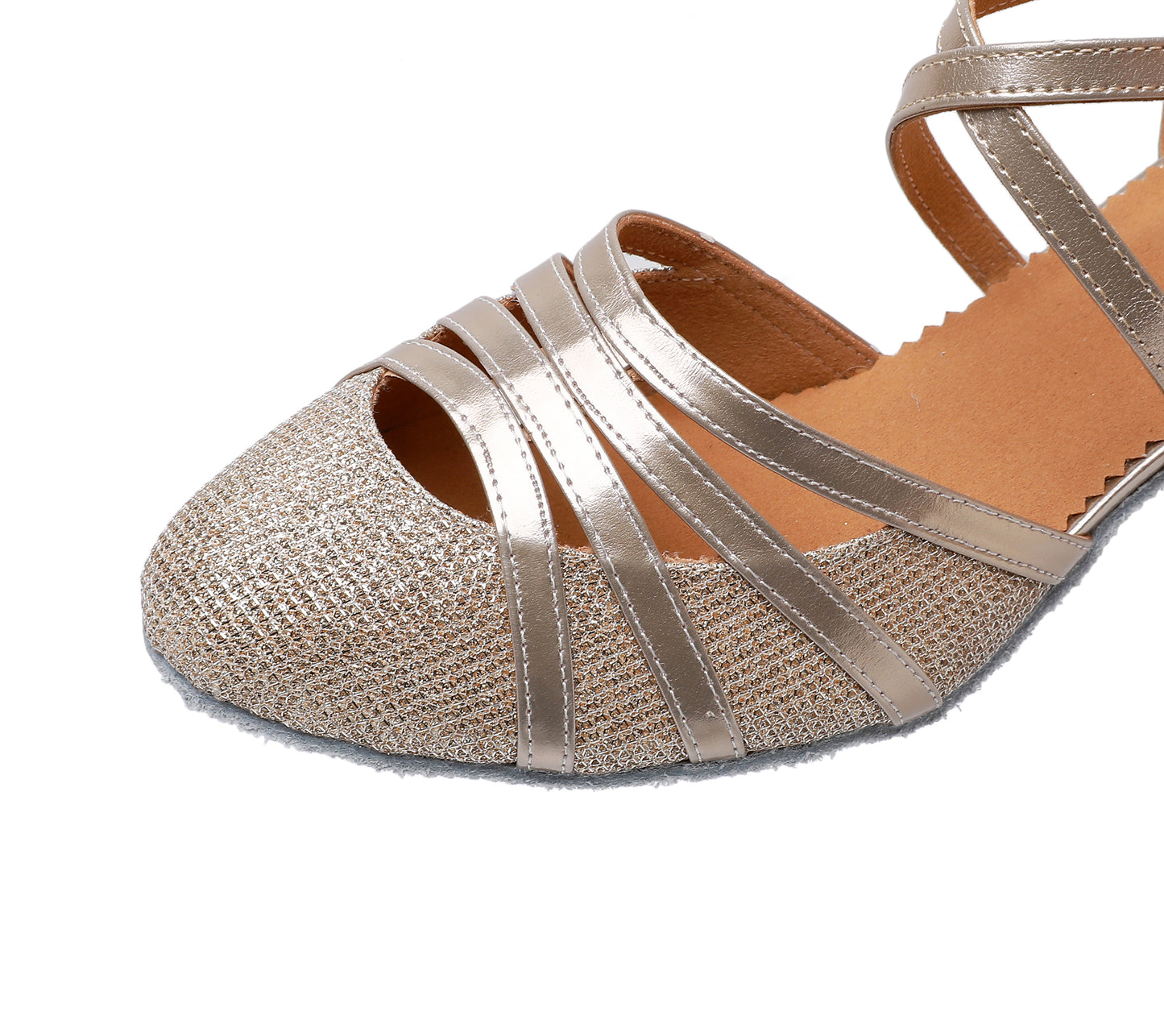 Women's Latin Dance Shoes Closed Toe Salsa Tango Cha-cha Ballroom Performence Dancing Shoes Model A24D