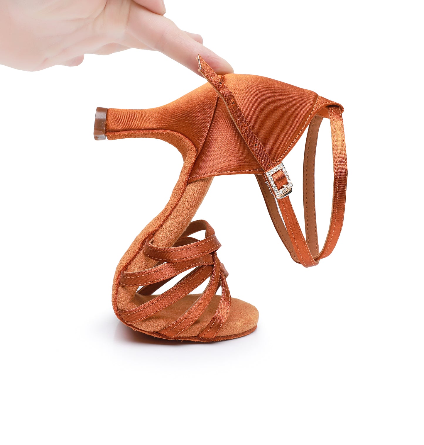 Women’s Latin Dance Shoes – Stable Heel, Comfortable, for Training & Performance (Model A01G)