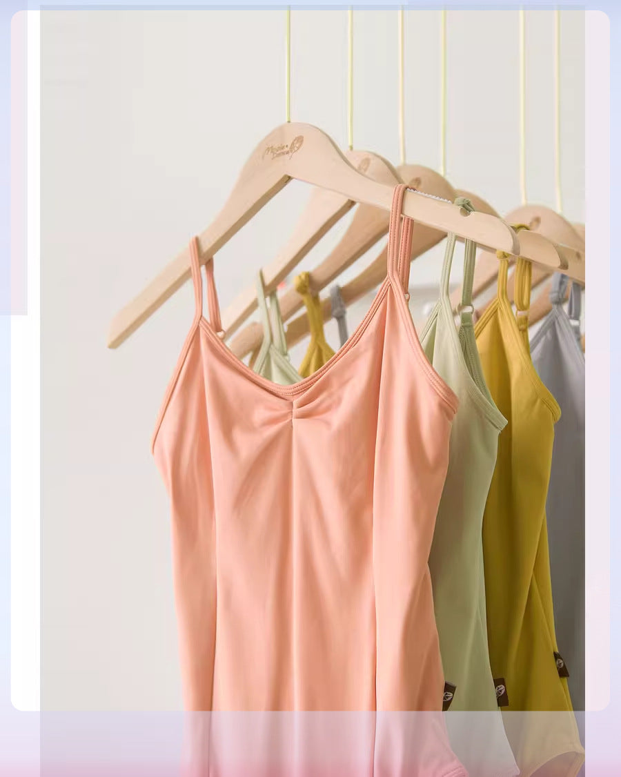 Women's Adjustable Strap Backless Ballet Leotard, High Elastic Ice Silk Dance Bodysuit for Gymnastics, Yoga & Dance Training, Multiple Colors Available