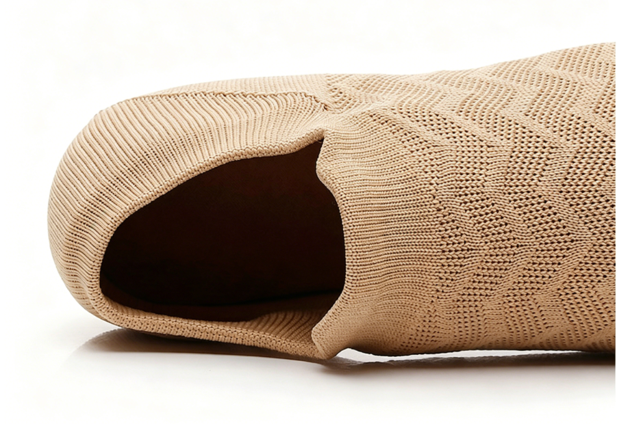Women's Knit Split-Sole Dance Shoes - Breathable Sock-Style Ballet & Practice Shoes with Suede/Rubber Sole CL-03