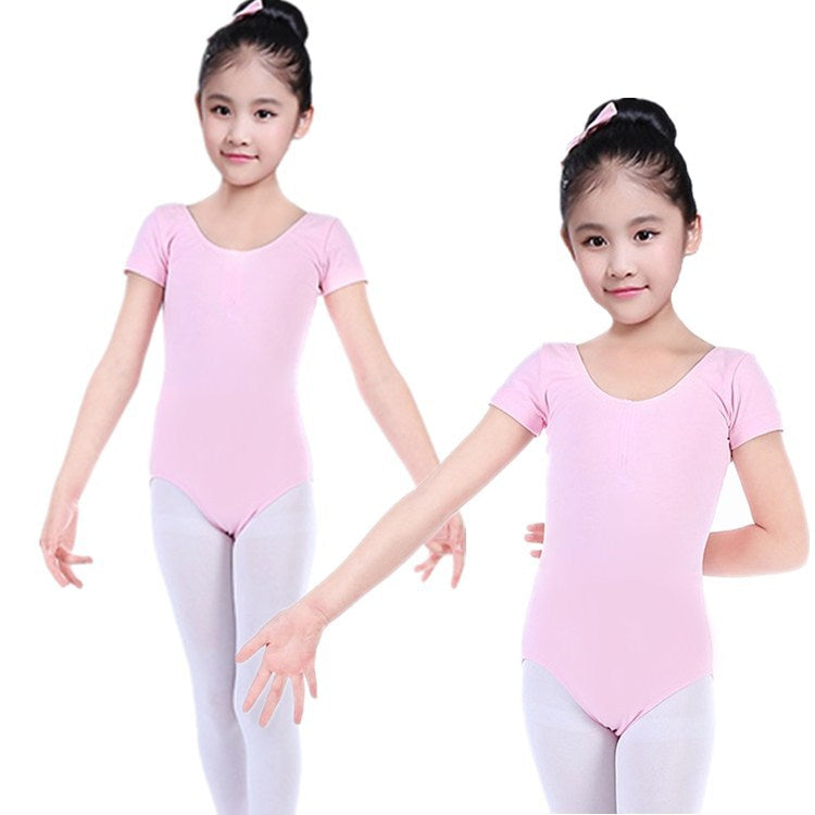 Toddler Kids Ballet Leotards, Short Sleeve Dance Leotard for Girls, Soft Stretchy Gymnastics Outfit for Ballet Class, Recital, Competition