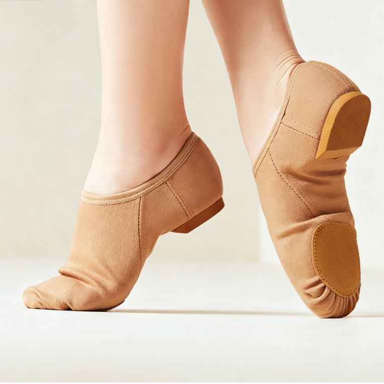 Tear-resistant canvas jazz shoes for adults, flexible and lightweight