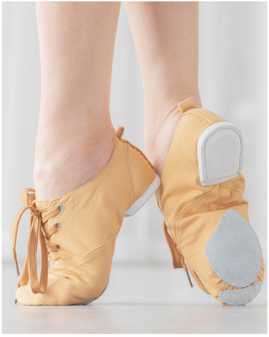 Canvas Lace-Up Jazz Dance Shoes | Split Suede Sole for Women Men Kids, Non-Slip Practice Ballet Sneakers JZ-M-10