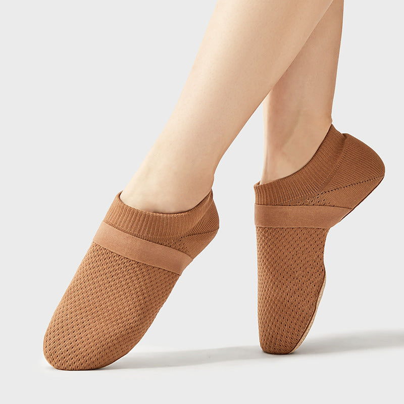 Flexible Knit Jazz Dance Slippers for Women, Indoor Practice Shoes JZ-F-002