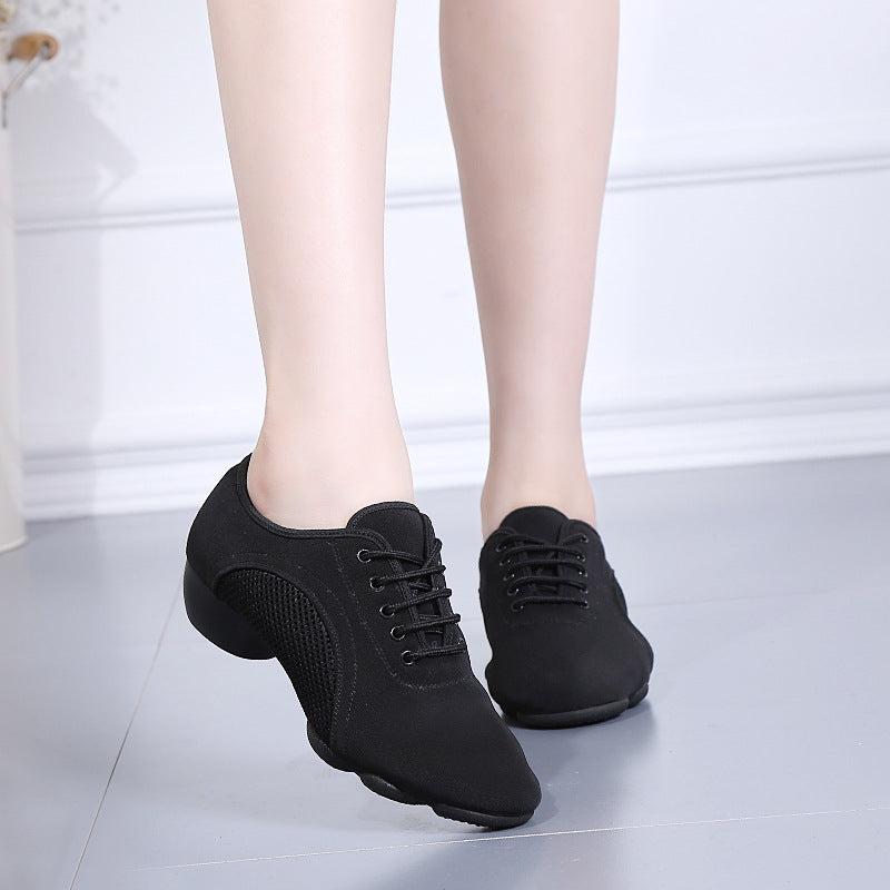 Stable low-heel dance shoes for extended practice and performances