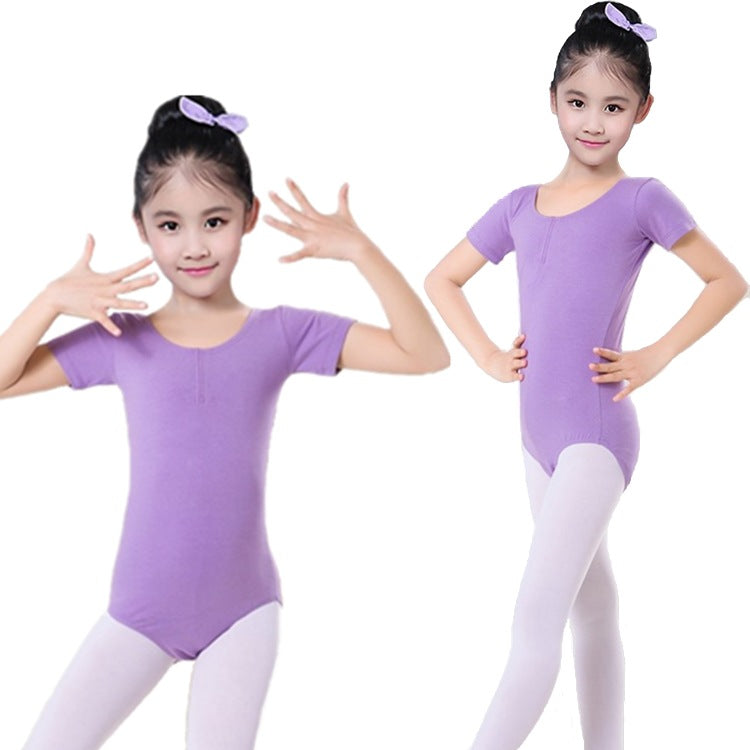 Toddler Kids Ballet Leotards, Short Sleeve Dance Leotard for Girls, Soft Stretchy Gymnastics Outfit for Ballet Class, Recital, Competition