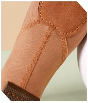 Stretch canvas dance shoe upper, high elastic non-restrictive knitted fabric