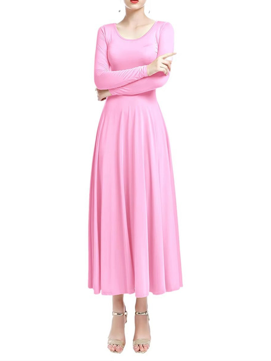 Women's Modest Praise Dance Gown | Long Sleeve Church Choir Dress Praise-LS-P101