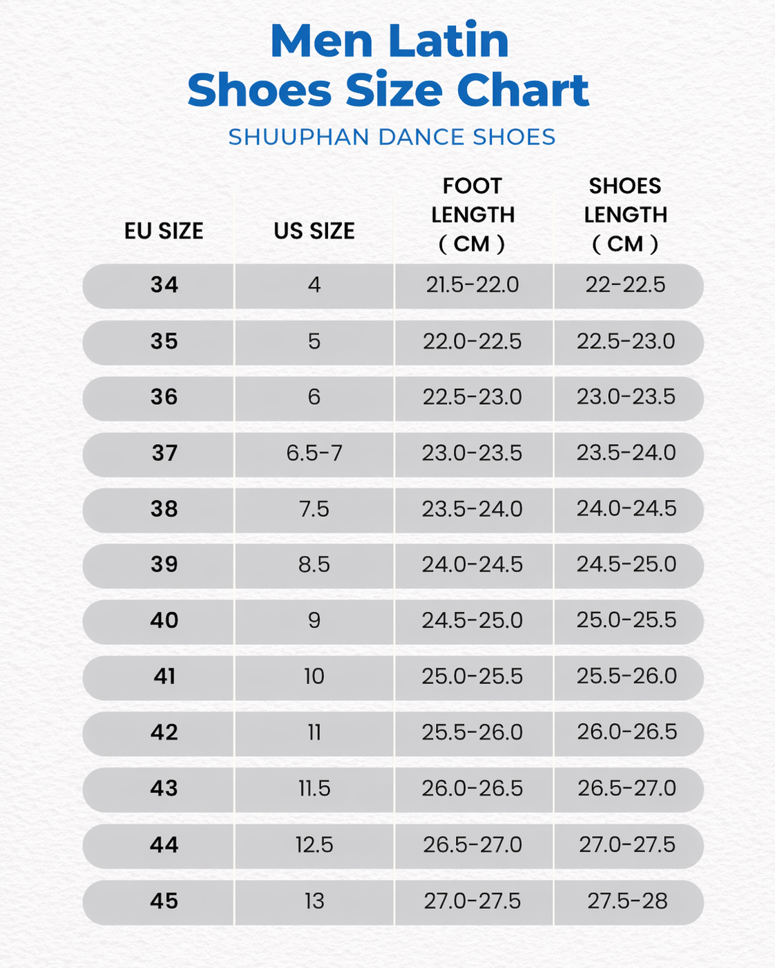 Men's dance shoes runs standard true to size