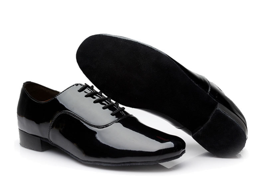 Men's standard modern dance shoes, 3cm stable low heel, stain-resistant suede sole for indoor dancing