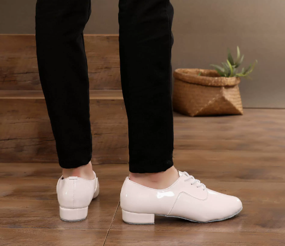 Men's Glossy Modern Dance Shoes, Professional Latin & Ballroom Dance Shoes Indoor Soft-Soled Model M02