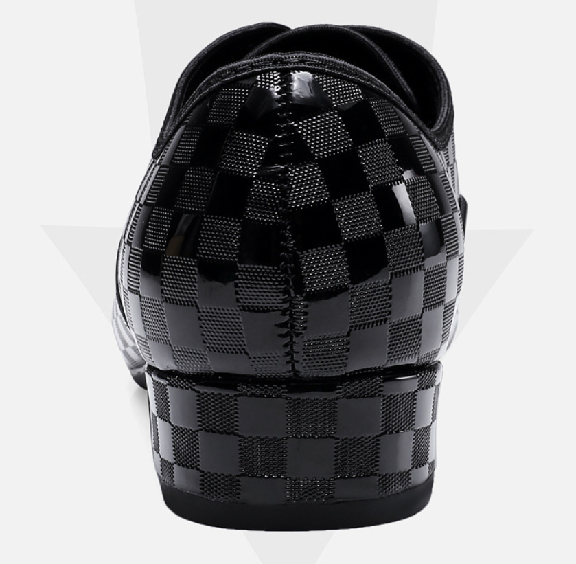 Men's breathable flexible checkered dance shoes, arch support, no foot pain for long-time dancing