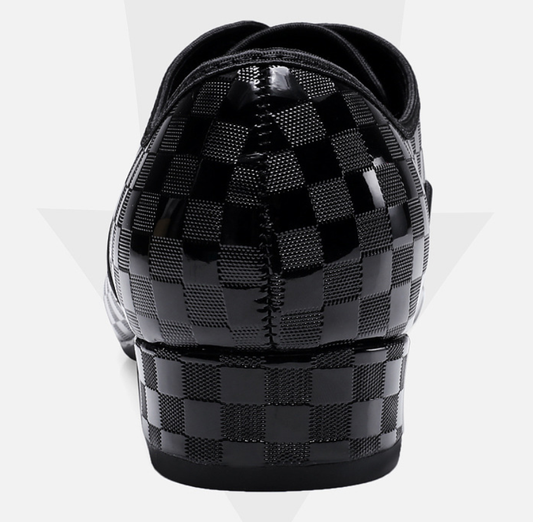Men's breathable flexible checkered dance shoes, arch support, no foot pain for long-time dancing