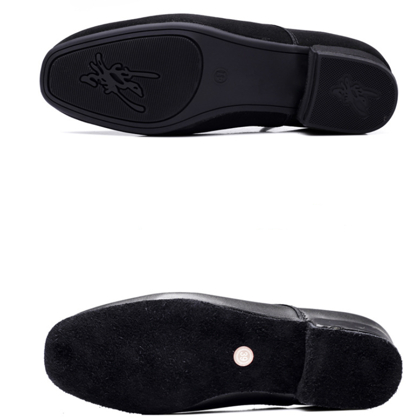 Men's Latin & Ballroom Dance Shoes, Optional Indoor Suede Sole or Outdoor Rubber Sole