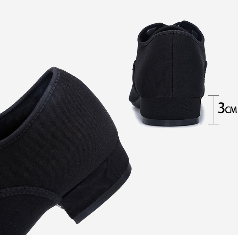 Professional Men's Ballroom Dance Shoes with Stable Low Heel and Breathable Upper
