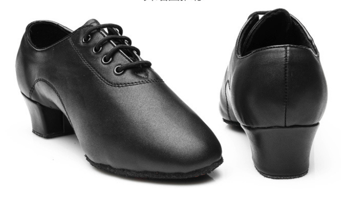 Comfortable men's dance shoes with sweat-absorbing insole and 3.5cm heel