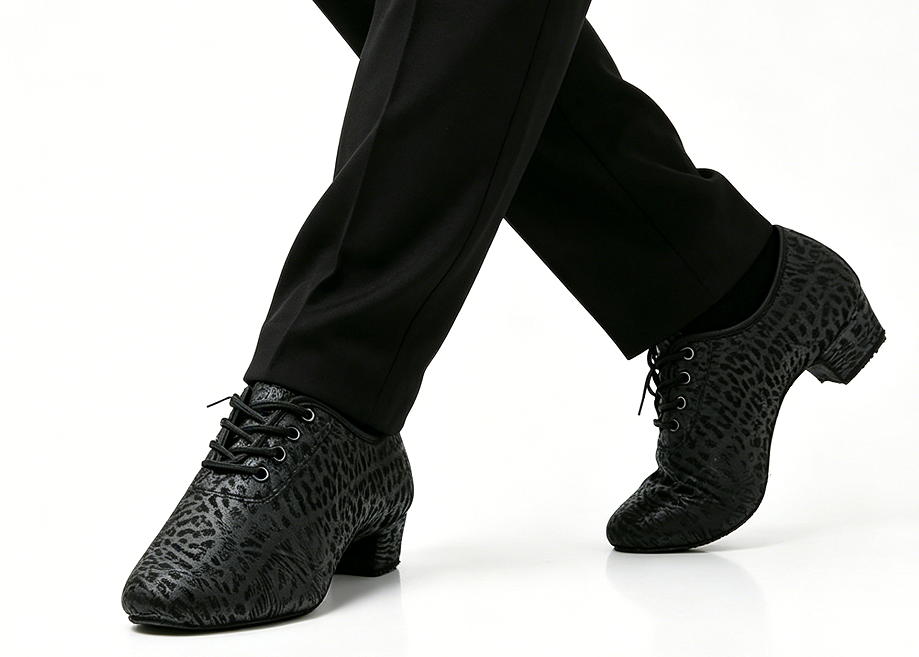 Men's Microfiber Latin Dance Shoes Professional Soft-Soled Teacher Shoes Cha-Cha Samba Practice Shoes Model M10