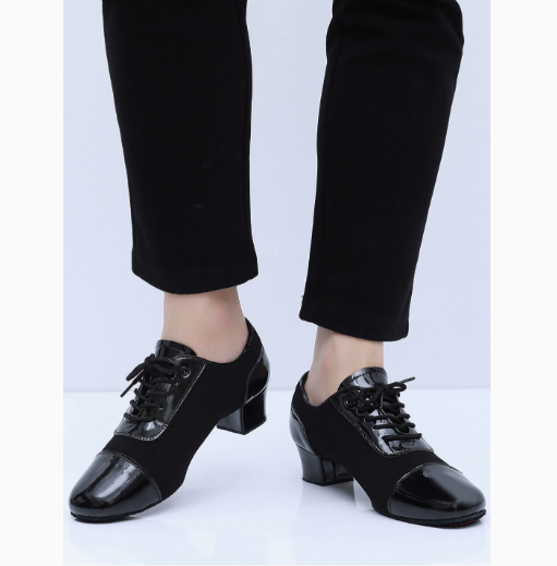 Men's Professional Latin Dance Shoes for Cha-Cha Samba Soft Sole Ballroom Shoes for Adults Model M12