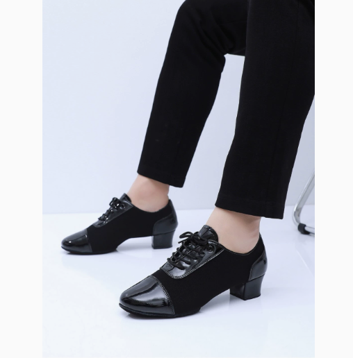 Men's Professional Latin Dance Shoes for Cha-Cha Samba Soft Sole Ballroom Shoes for Adults Model M12