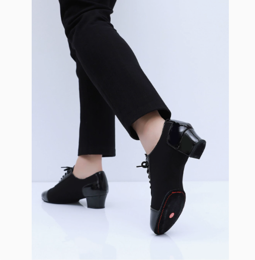 Men's Professional Latin Dance Shoes for Cha-Cha Samba Soft Sole Ballroom Shoes for Adults Model M12