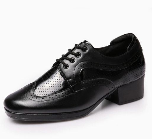 Men's Genuine Leather Ballroom Dance Shoes for Spring Autumn Outdoor Latin Social Dance Shoes Model M13