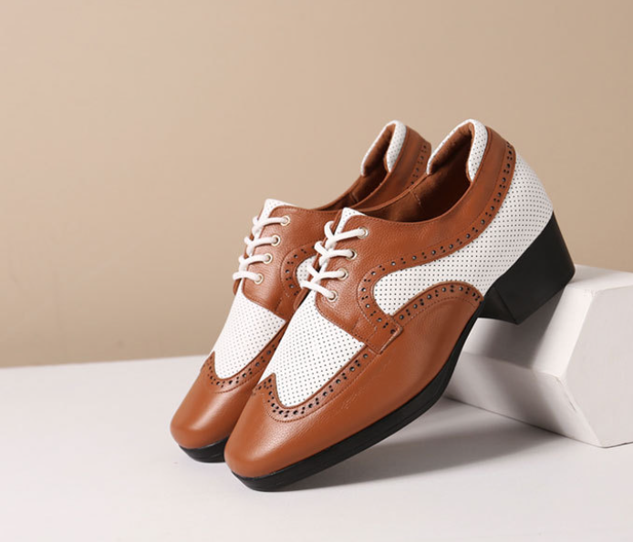Flexible Polyurethane Heeled Sole Men's Dance Shoes