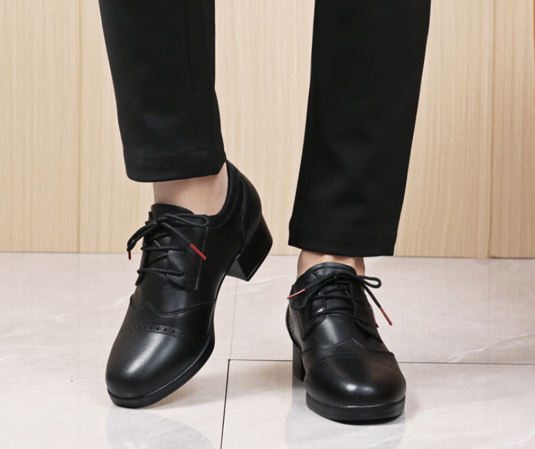 Men's Modern Dance Shoes Adult Soft Sole for Outdoor Square Ballroom & Jitterbug Dancing Practice Shoes Model M17