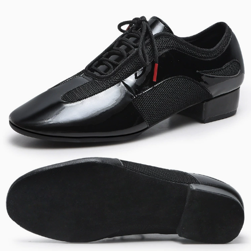 Men's dance shoes with soft indoor suede sole