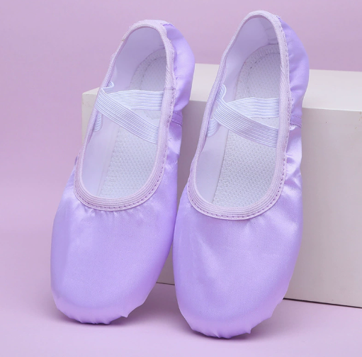 Satin Soft Sole Ballet Shoes for Adult & Kids Dance slippers for Practice Performance Yoga Model B06