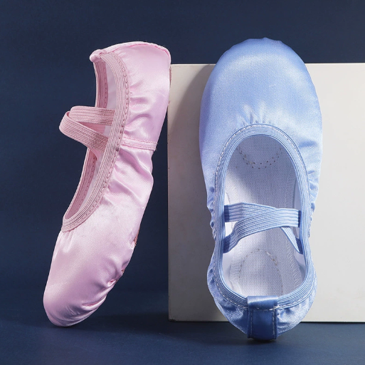 Elegant satin shoes for dance, posture & yoga training
