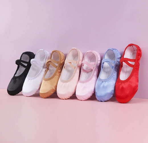 Satin Soft Sole Ballet Shoes for Adult & Kids Dance slippers for Practice Performance Yoga Model B06