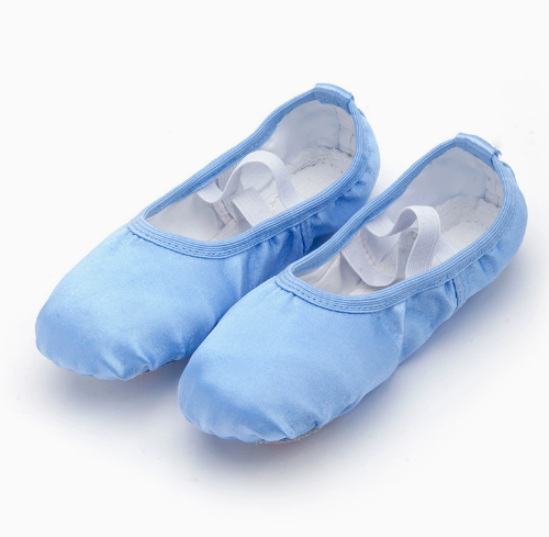 Satin soft sole ballet practice shoes for kids and adults