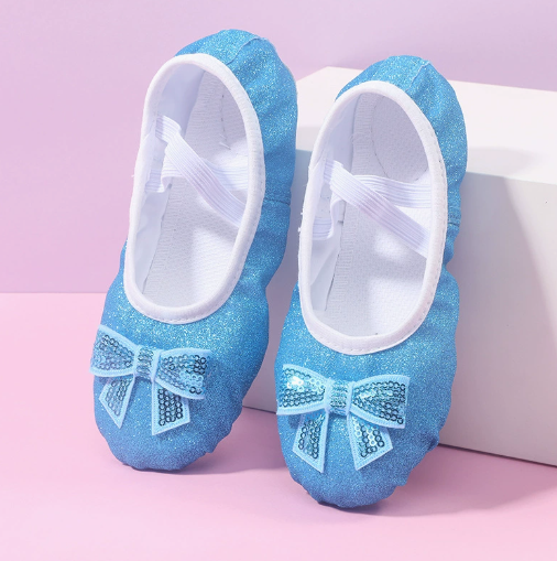 Fashion glitter children ballet dance shoes