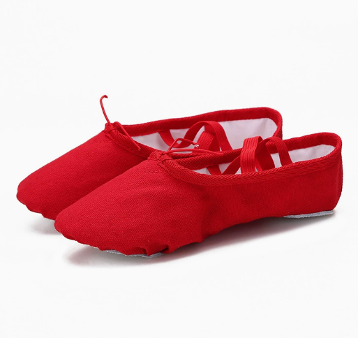 Kids & Adults Lace-up Ballet Shoes Soft Sole Dance Slippers Canvas Yoga Training Shoes Model B03