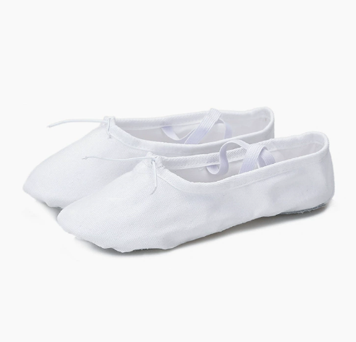 Kids & Adults Lace-up Ballet Shoes Soft Sole Dance Slippers Canvas Yoga Training Shoes Model B03