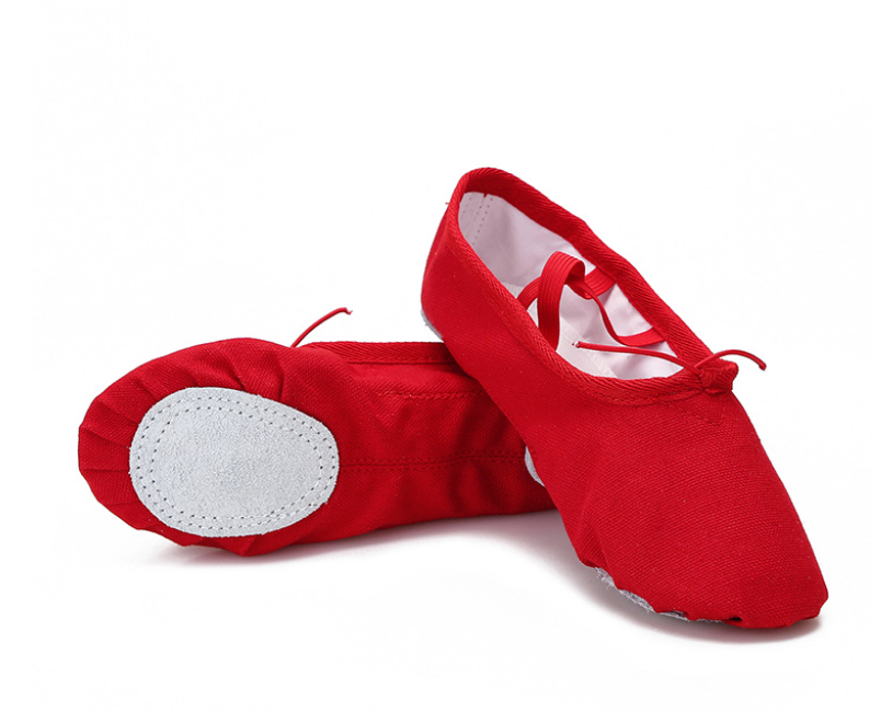 Kids & Adults Lace-up Ballet Shoes Soft Sole Dance Slippers Canvas Yoga Training Shoes Model B03