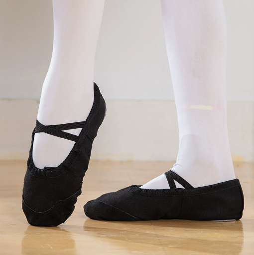 Kids & Adults Lace-up Ballet Shoes Girls Canvas Yoga Practice Training Shoes Slippers Model B04
