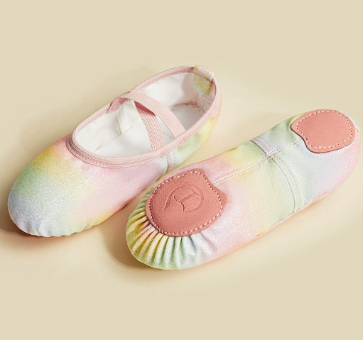 Premium glitter girls ballet shoes for dance class and stage show