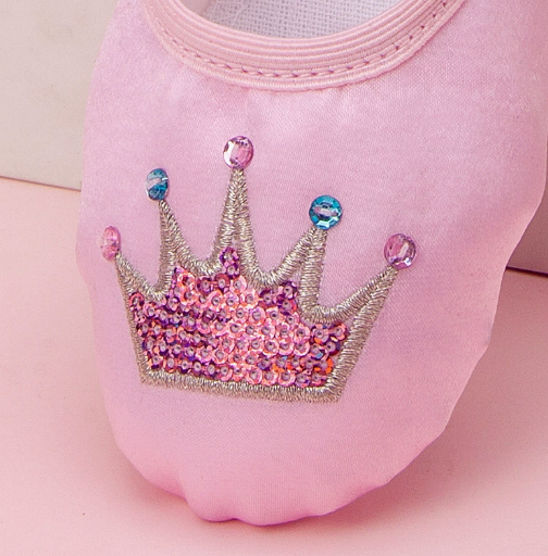 Embroidered toddler ballet dance footwear