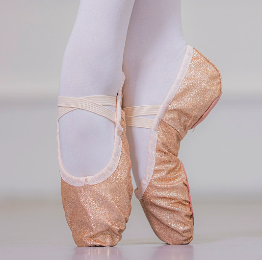 Glitter soft sole dance shoes for kids and adults