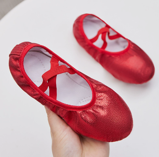 Kids Ballet Dance Practice Slippers Elastic Adjustable Straps Dance Shoes for Stage Performance Model B15